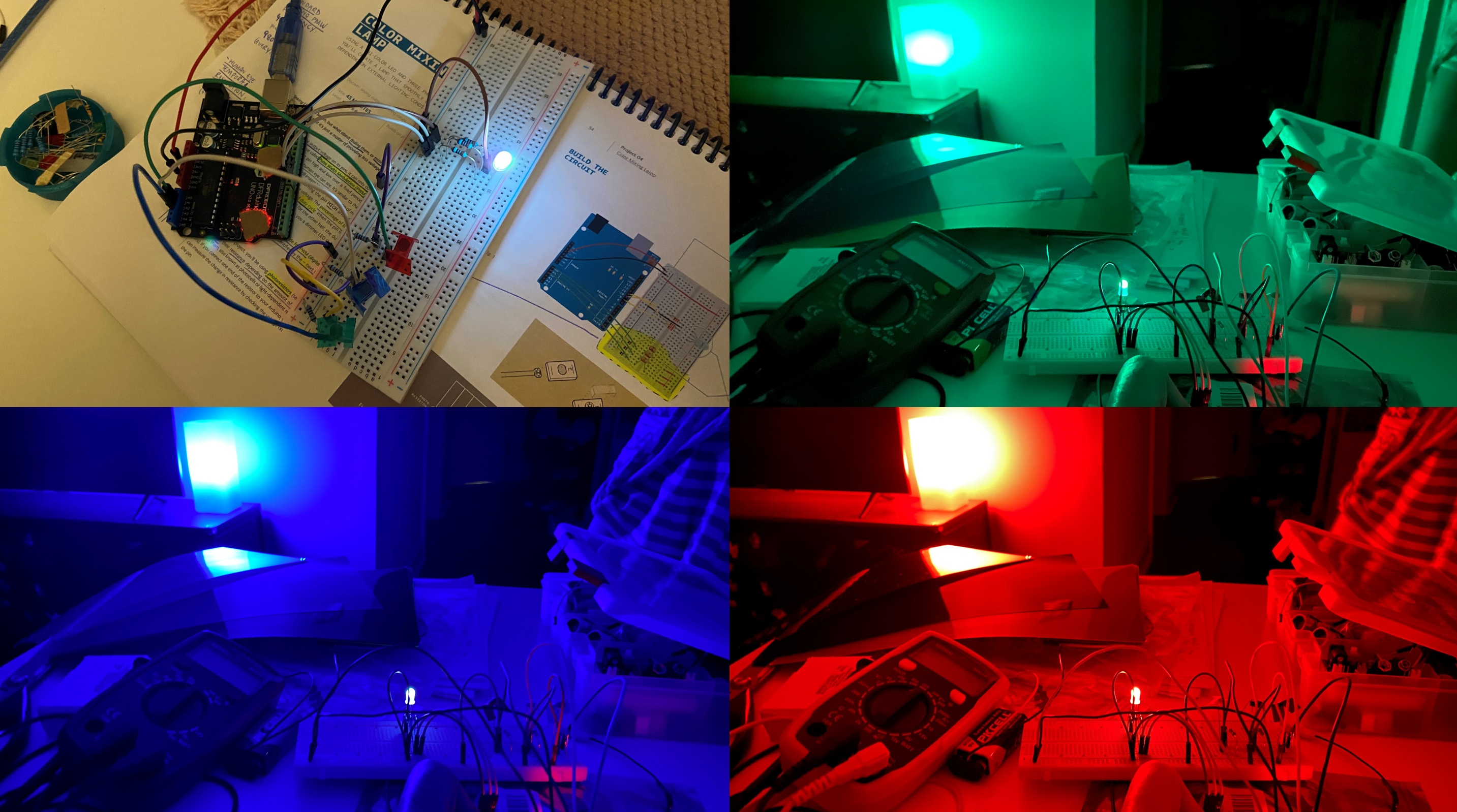 A participant testing a circuit
